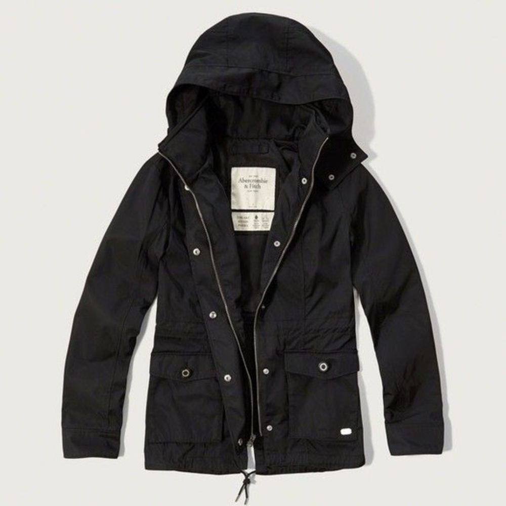 The A&F Nylon Parka - Abercrombie & Fitch Water and Wind Resistant Parka